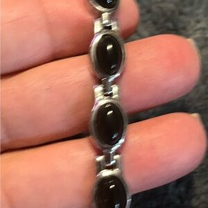 Sabona Magnetic Sleek Black and Silver Women's Bracelet